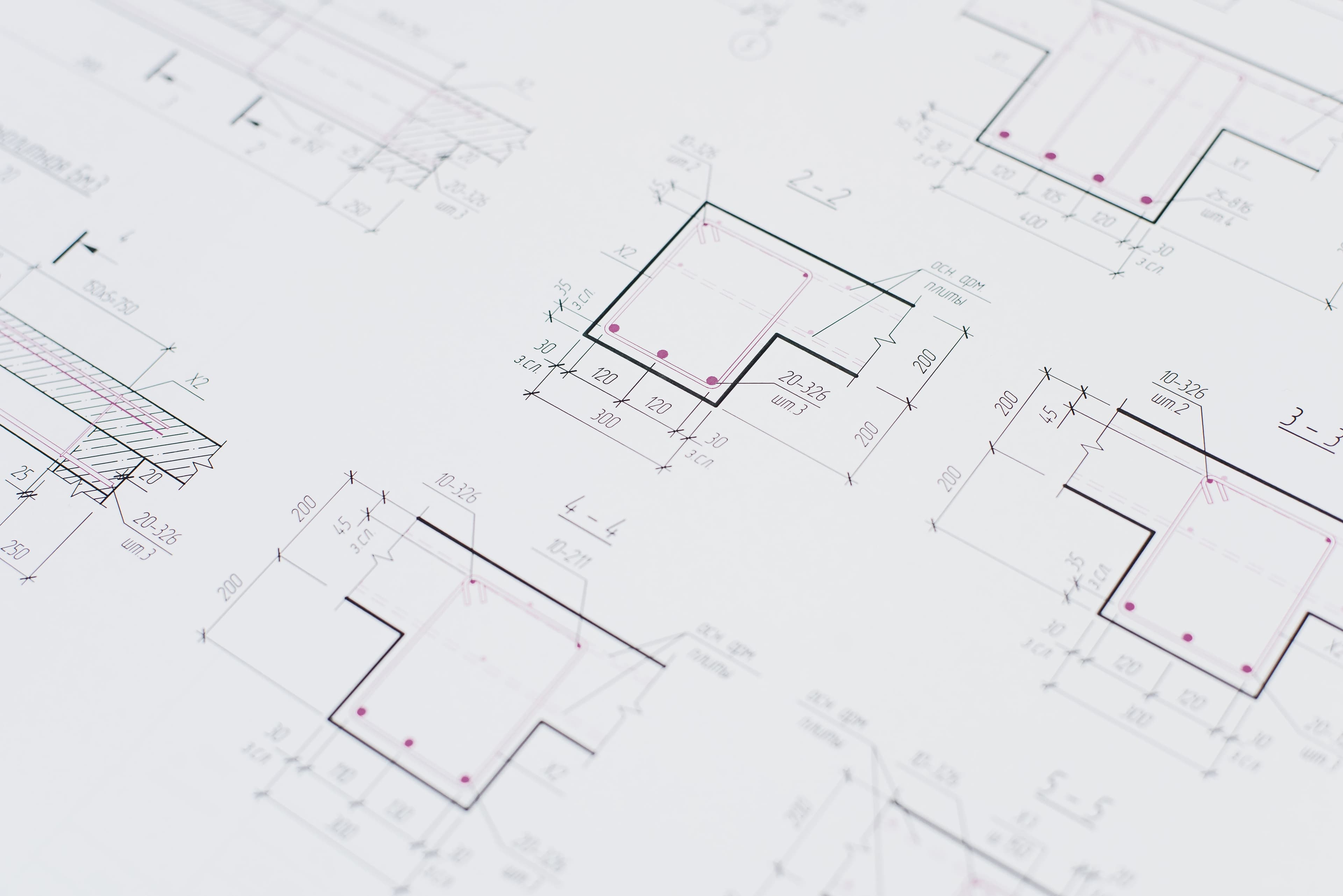 Mechanical engineering blueprint