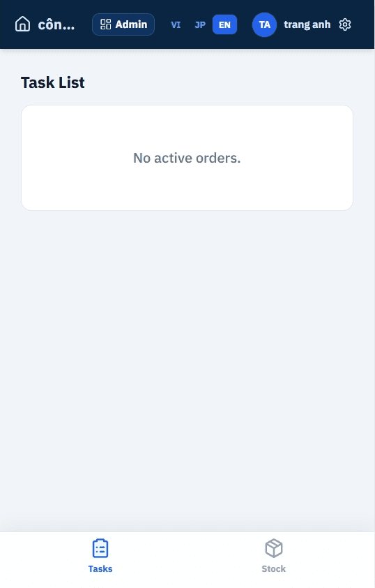 Workshop mode on a phone — actual screenshot